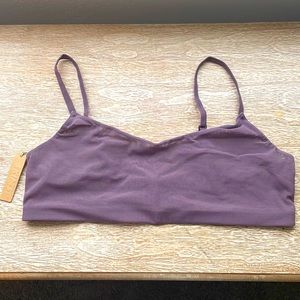 Never worn skims mesh scoop bralette in plum